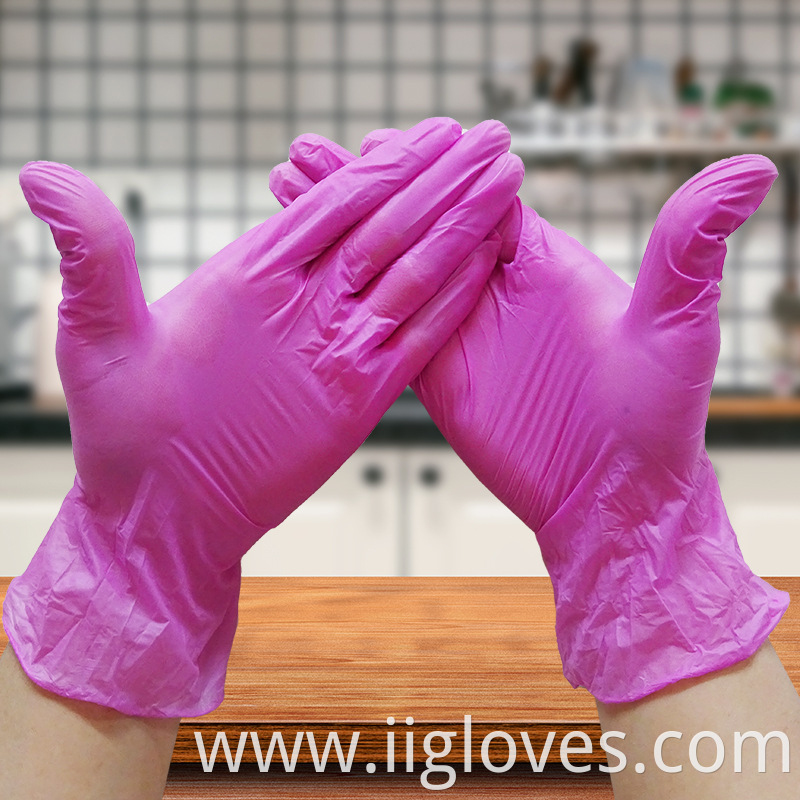 Factory direct sales Cheap Disposable Beauty Tattoo Pink Vinyl Nitrile Blended gloves